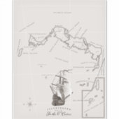 Sticker Carte des îles Turques et Caïques (Devant)