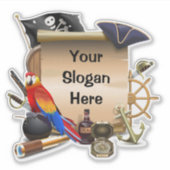 Sticker Carte des pirates customisés (Devant)