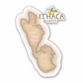 Sticker carte d'ithaque grèce (Devant)