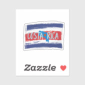 Sticker Carte du Costa Rica (Feuille)
