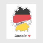 Sticker Carte du drapeau allemand (Feuille)