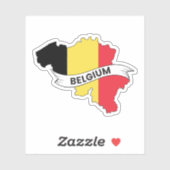 Sticker Carte du drapeau de la Belgique (Feuille)
