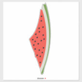 Sticker Carte du drapeau de la pastèque palestinienne. Lib (Feuille)