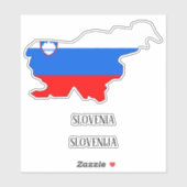 Sticker Carte du drapeau de la Slovénie (Feuille)