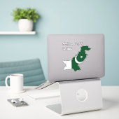 Sticker Carte du drapeau du Pakistan (Ordinateur portable sur le bureau)