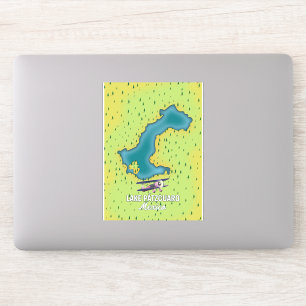 Sticker Carte du lac Pátzcuaro au Mexique