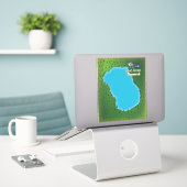 Sticker carte du Lund Fjord Danemark (Ordinateur portable sur le bureau)