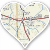 Sticker Carte du métro Van Horn Texas (Devant)