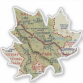 Sticker Carte du parc national Banff (Devant)