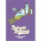 Sticker carte du parc national de dolomiti bellunesi (Devant)