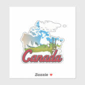 Sticker Carte du paysage du Canada (Feuille)