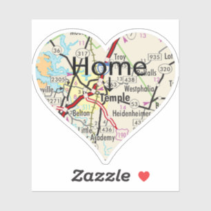 Sticker Carte du Temple Texas