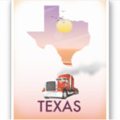 Sticker Carte du Texas Big Rig (Devant)
