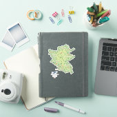 Sticker carte du Yorkshire Dales Angleterre (Couverture iPad)