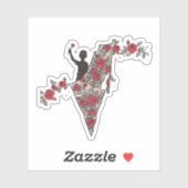 Sticker carte florale palestienne (Feuille)