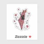 Sticker carte florale palestienne (Feuille)