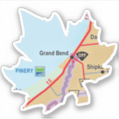Sticker Carte Grand Bend Ontario (Devant)