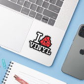 Sticker Carte I 45 Vinyl (Ordinateur portable avec iPhone)