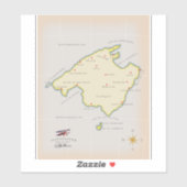 Sticker Carte illustrée de Majorque (Feuille)