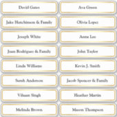 Sticker Carte Mariage Golden Guest Name (Devant)