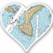 Sticker Carte marine de Mashnee Island MA (Devant)