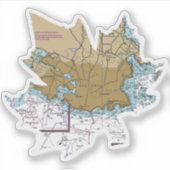 Sticker Carte marine Victoria BC (Devant)