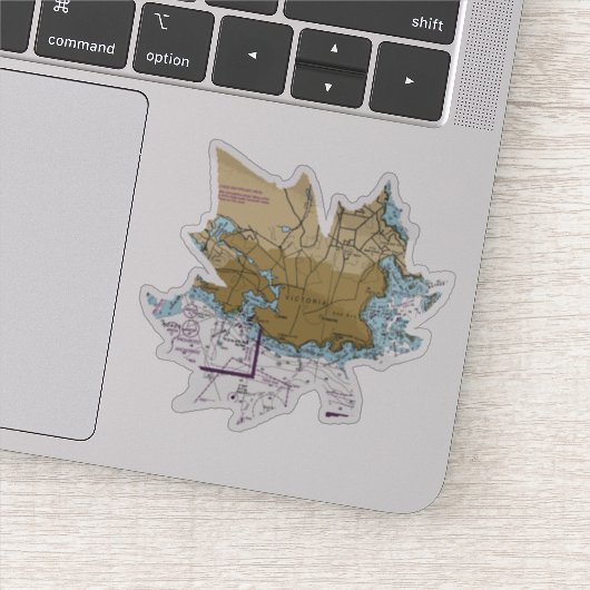 Sticker Carte marine Victoria BC (Détail)