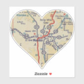 Sticker Carte Meeker CO Retro (Feuille)