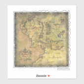 Sticker Carte MIDDLE EARTH™ (Feuille)