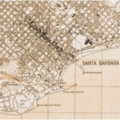 Sticker Carte postale verticale vintage de Santa Barbara (Devant)