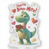 Sticker Carte pour la Saint-Valentin de Dino-mite (Devant)