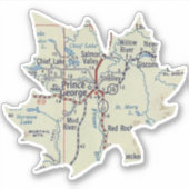 Sticker Carte Prince George BC (Devant)