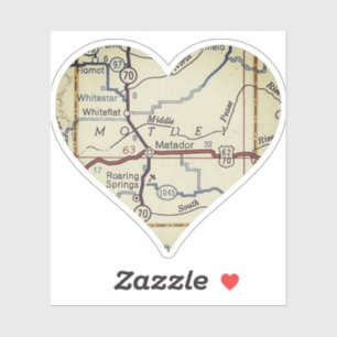 Sticker Carte rétro Matador TX