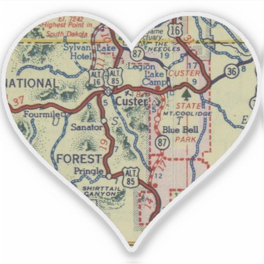 Sticker Carte SD Custer (Devant)