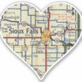 Sticker Carte SD Old Sioux Falls (Devant)
