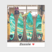 Sticker carte surf (Feuille)