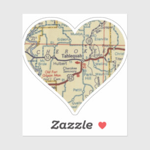 Sticker Carte Tahlequah OK