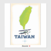 Sticker Carte Taiwan (Feuille)