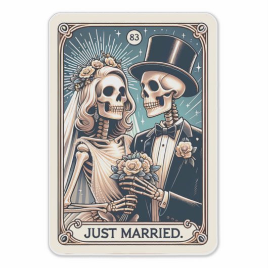 Sticker Carte Tarot Mariée (Devant)