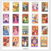 Sticker Carte Tarot Witchy Magique, Imaginaire (Feuille)