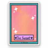 Sticker Carte Tarrot coucher de soleil (Recto)