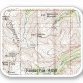 Sticker Carte topographique Handies Peak (Devant)