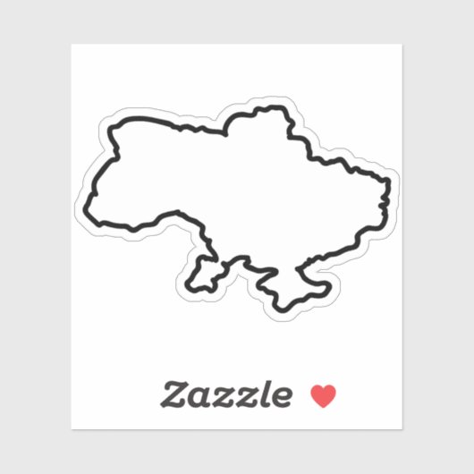 Sticker Carte ukrainienne (Feuille)