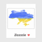 Sticker Carte ukrainienne Warercolor (Feuille)