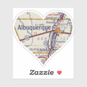 Sticker Carte vintage Albuquerque