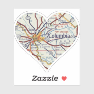 Sticker Carte Vintage du SC Columbia