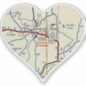 Sticker Carte Vintage du Wyoming (Devant)