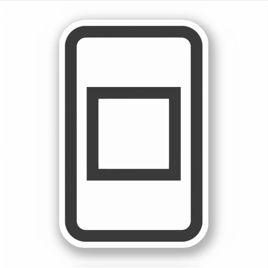 Sticker Carte Zener | Carré creux (Devant)