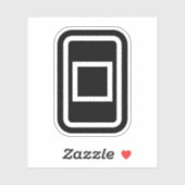 Sticker Carte Zener | Carré creux (Feuille)
