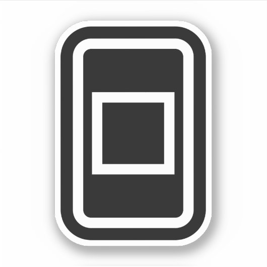 Sticker Carte Zener | Carré creux (Devant)